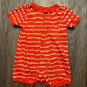 Carter's Red and Orange Striped Jumpsuit size 18 months-Baby Boy